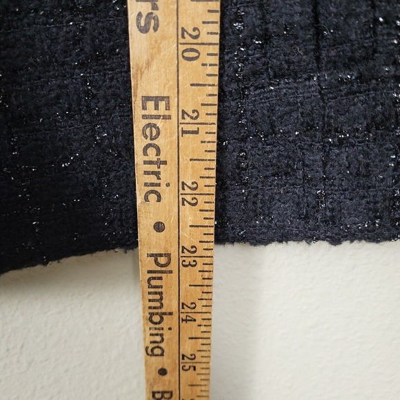 Style & Co. Womens Black 3/4 Sleeve Collared Button Front Blazer Sz 14 - Picture 9 of 9